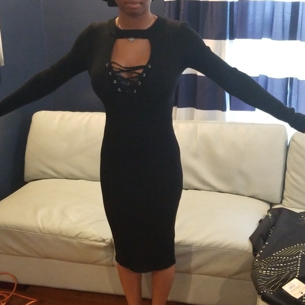 Black Body Con Dress